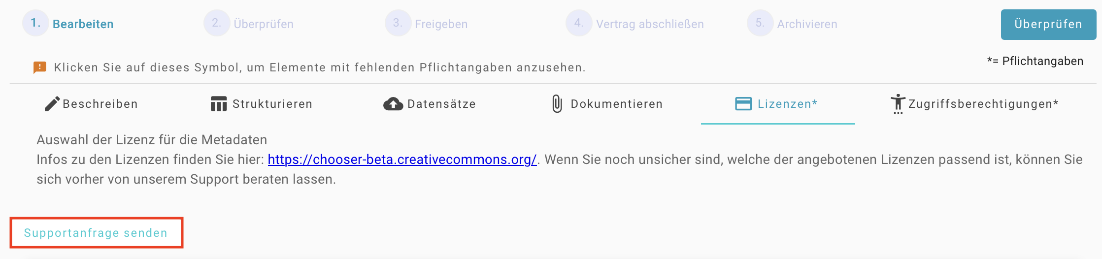 Support-Button